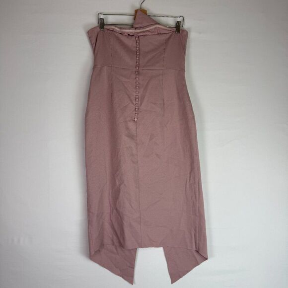 Elliatt Reception Strapless Ruffle Midi Dress Purple Pink XL - Picture 4 of 11